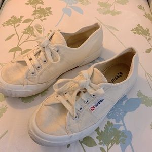 Superga size 37 ivory sneakers